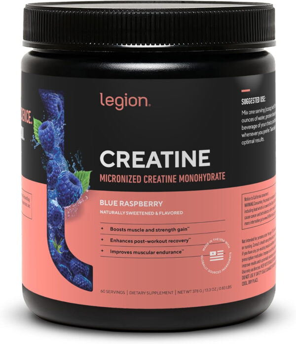 6895a68b62b7857f7af389e3f02d16bf10ae4a03a971794353dac.jpg LEGION Micronized Creatine Monohydrate Supplement - Clean Creatine Powder for Muscle Gain & Post Workout Recovery - Micronized Creatine Supplement for Maximum Absorption (60 Servings, Unflavored)