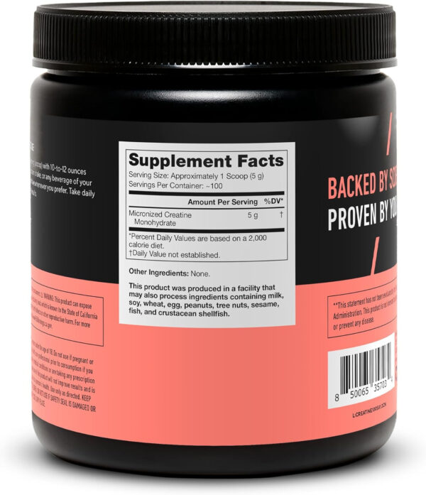 6895a690d31e279d226fd372180934610892044be060c1fb4ad56.jpg LEGION Micronized Creatine Monohydrate Supplement - Clean Creatine Powder for Muscle Gain & Post Workout Recovery - Micronized Creatine Supplement for Maximum Absorption (60 Servings, Unflavored)