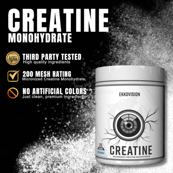 6895a85d57cfed5e3cd6f4781b4d37be2d1c47605fca85199be26.jpg Creatine Monohydrate Powder, Micronized, Unflavored, Pre Workout & Post Workout Supplement for Men and Women, Energy Support, Easy to Mix in Shakes, Smoothies & Beverages, 200 Servings