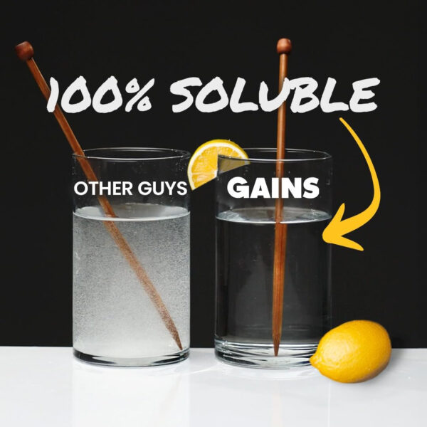 Gains in Bulk Instantized Creatine Monohydrate for Women and Men, Soluble Pre Workout Powder, Supports Muscle Building, Strength and Performance, Bodybuilding Supplements, Unflavored, 100 Servings