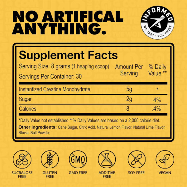 Gains in Bulk Instantized Creatine Monohydrate for Women and Men, Soluble Pre Workout Powder, Supports Muscle Building, Strength and Performance, Bodybuilding Supplements, Unflavored, 100 Servings