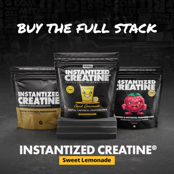 Gains in Bulk Instantized Creatine Monohydrate for Women and Men, Soluble Pre Workout Powder, Supports Muscle Building, Strength and Performance, Bodybuilding Supplements, Unflavored, 100 Servings