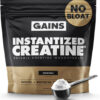 Gains in Bulk Instantized Creatine Monohydrate for Women and Men, Soluble Pre Workout Powder, Supports Muscle Building, Strength and Performance, Bodybuilding Supplements, Unflavored, 100 Servings