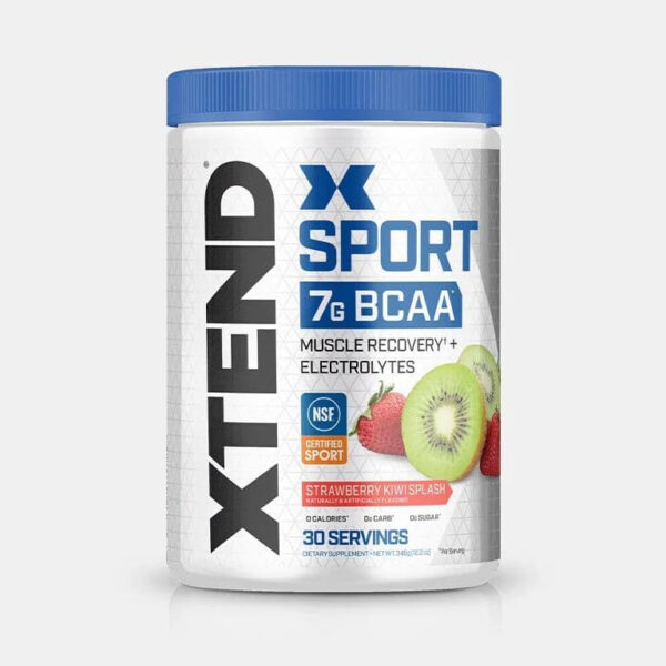 XTEND Sport BCAA Powder Blue Raspberry Ice - Electrolyte Powder for Recovery & Hydration with Amino Acids - 30 Servings