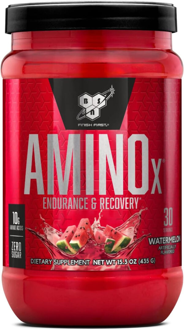 BSN Amino X Muscle Recovery & Endurance Powder with BCAAs, Intra Workout Support, 10 Grams of Amino Acids, Keto Friendly, Caffeine Free, Flavor: Fruit Punch, 30 servings (Packaging May Vary)