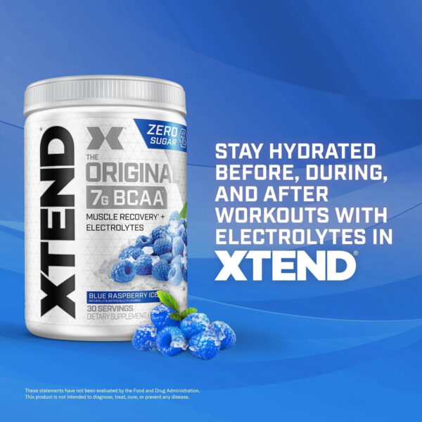 Xtend XTEND Original BCAA Powder 7g BCAA and 2.5g L-Glutamine, Sugar Free Post Workout Muscle Recovery Drink with Amino Acids for Men & Women, 30 Servings