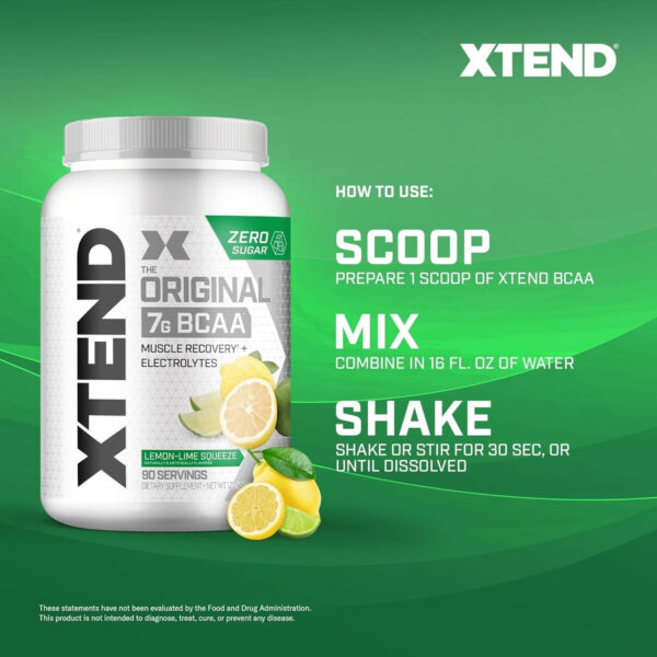Xtend XTEND Original BCAA Powder 7g BCAA and 2.5g L-Glutamine, Sugar Free Post Workout Muscle Recovery Drink with Amino Acids for Men & Women, 30 Servings