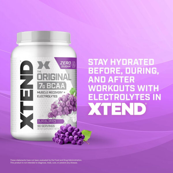 Xtend XTEND Original BCAA Powder 7g BCAA and 2.5g L-Glutamine, Sugar Free Post Workout Muscle Recovery Drink with Amino Acids for Men & Women, 30 Servings