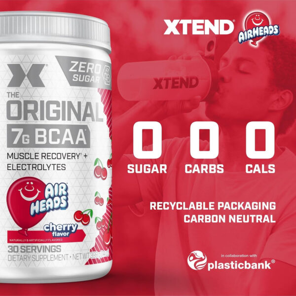 Xtend XTEND Original BCAA Powder 7g BCAA and 2.5g L-Glutamine, Sugar Free Post Workout Muscle Recovery Drink with Amino Acids for Men & Women, 30 Servings