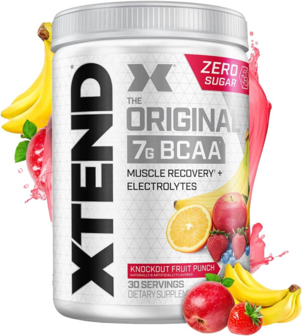 Xtend XTEND Original BCAA Powder 7g BCAA and 2.5g L-Glutamine, Sugar Free Post Workout Muscle Recovery Drink with Amino Acids for Men & Women, 30 Servings