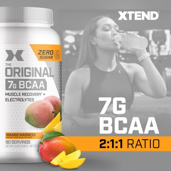 Xtend XTEND Original BCAA Powder 7g BCAA and 2.5g L-Glutamine, Sugar Free Post Workout Muscle Recovery Drink with Amino Acids for Men & Women, 30 Servings