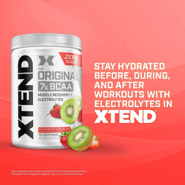 Xtend XTEND Original BCAA Powder 7g BCAA and 2.5g L-Glutamine, Sugar Free Post Workout Muscle Recovery Drink with Amino Acids for Men & Women, 30 Servings