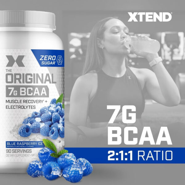 Xtend XTEND Original BCAA Powder 7g BCAA and 2.5g L-Glutamine, Sugar Free Post Workout Muscle Recovery Drink with Amino Acids for Men & Women, 30 Servings