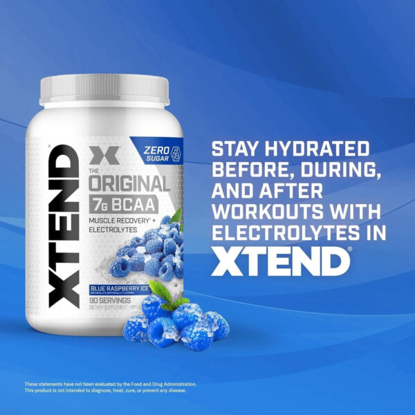 Xtend XTEND Original BCAA Powder 7g BCAA and 2.5g L-Glutamine, Sugar Free Post Workout Muscle Recovery Drink with Amino Acids for Men & Women, 30 Servings