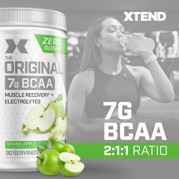 Xtend XTEND Original BCAA Powder 7g BCAA and 2.5g L-Glutamine, Sugar Free Post Workout Muscle Recovery Drink with Amino Acids for Men & Women, 30 Servings