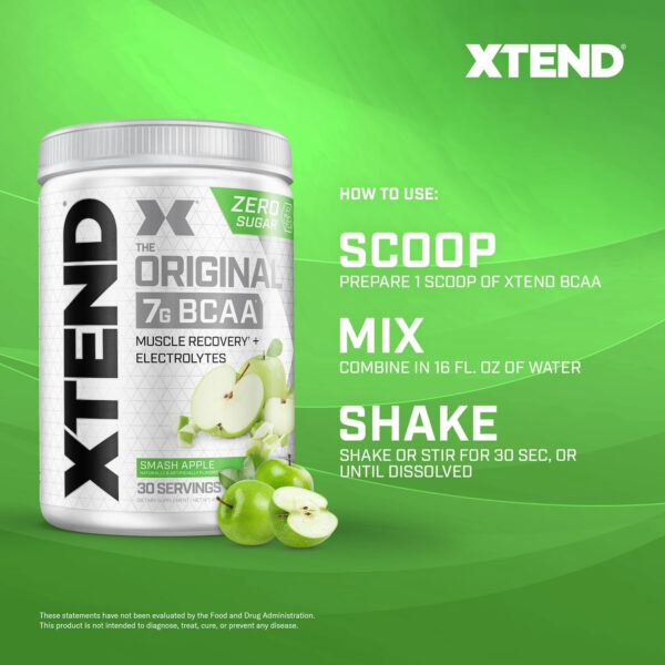 Xtend XTEND Original BCAA Powder 7g BCAA and 2.5g L-Glutamine, Sugar Free Post Workout Muscle Recovery Drink with Amino Acids for Men & Women, 30 Servings