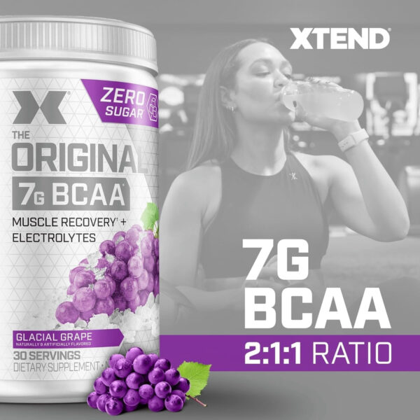 Xtend XTEND Original BCAA Powder 7g BCAA and 2.5g L-Glutamine, Sugar Free Post Workout Muscle Recovery Drink with Amino Acids for Men & Women, 30 Servings