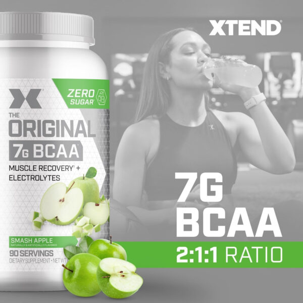 Xtend XTEND Original BCAA Powder 7g BCAA and 2.5g L-Glutamine, Sugar Free Post Workout Muscle Recovery Drink with Amino Acids for Men & Women, 30 Servings