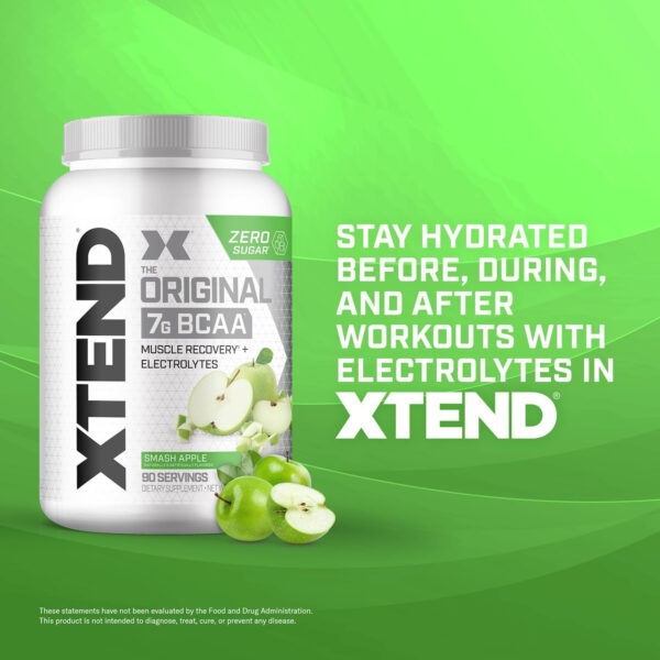 Xtend XTEND Original BCAA Powder 7g BCAA and 2.5g L-Glutamine, Sugar Free Post Workout Muscle Recovery Drink with Amino Acids for Men & Women, 30 Servings