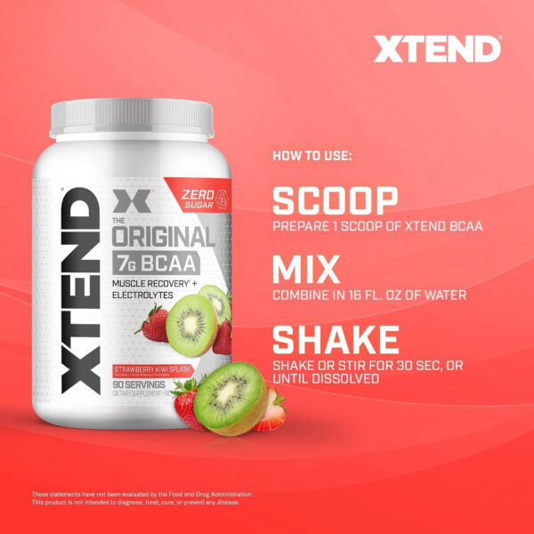 Xtend XTEND Original BCAA Powder 7g BCAA and 2.5g L-Glutamine, Sugar Free Post Workout Muscle Recovery Drink with Amino Acids for Men & Women, 30 Servings