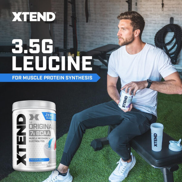 Xtend XTEND Original BCAA Powder 7g BCAA and 2.5g L-Glutamine, Sugar Free Post Workout Muscle Recovery Drink with Amino Acids for Men & Women, 30 Servings