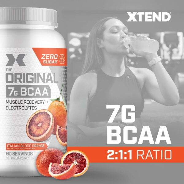 Xtend XTEND Original BCAA Powder 7g BCAA and 2.5g L-Glutamine, Sugar Free Post Workout Muscle Recovery Drink with Amino Acids for Men & Women, 30 Servings