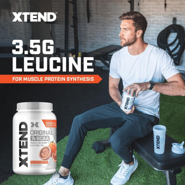 Xtend XTEND Original BCAA Powder 7g BCAA and 2.5g L-Glutamine, Sugar Free Post Workout Muscle Recovery Drink with Amino Acids for Men & Women, 30 Servings