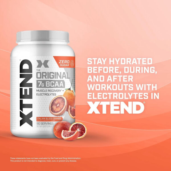 Xtend XTEND Original BCAA Powder 7g BCAA and 2.5g L-Glutamine, Sugar Free Post Workout Muscle Recovery Drink with Amino Acids for Men & Women, 30 Servings