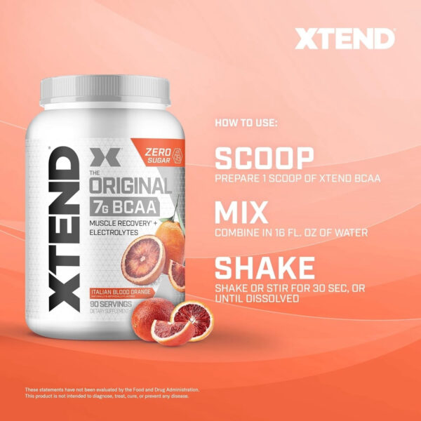 Xtend XTEND Original BCAA Powder 7g BCAA and 2.5g L-Glutamine, Sugar Free Post Workout Muscle Recovery Drink with Amino Acids for Men & Women, 30 Servings