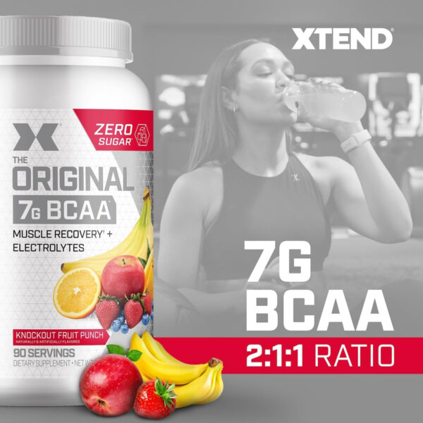 Xtend XTEND Original BCAA Powder 7g BCAA and 2.5g L-Glutamine, Sugar Free Post Workout Muscle Recovery Drink with Amino Acids for Men & Women, 30 Servings