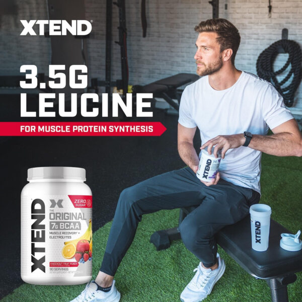 Xtend XTEND Original BCAA Powder 7g BCAA and 2.5g L-Glutamine, Sugar Free Post Workout Muscle Recovery Drink with Amino Acids for Men & Women, 30 Servings
