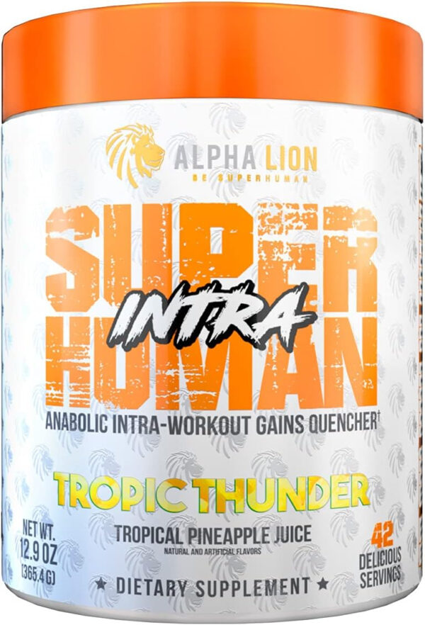 ALPHA LION Superhuman Intra Workout Powder for Men & Women, Amino Acids Drink, Muscle Recovery Supplement, BCAA Powder, Electrolytes & Hydration Mix (42 Servings, Watermelon Grape Candy Flavor)