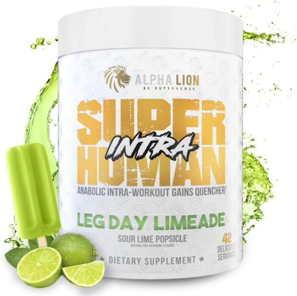 ALPHA LION Superhuman Intra Workout Powder for Men & Women, Amino Acids Drink, Muscle Recovery Supplement, BCAA Powder, Electrolytes & Hydration Mix (42 Servings, Watermelon Grape Candy Flavor)