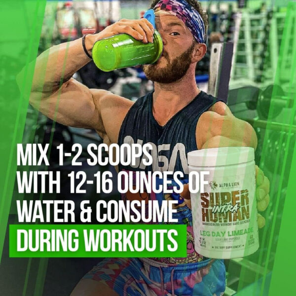 ALPHA LION Superhuman Intra Workout Powder for Men & Women, Amino Acids Drink, Muscle Recovery Supplement, BCAA Powder, Electrolytes & Hydration Mix (42 Servings, Watermelon Grape Candy Flavor)