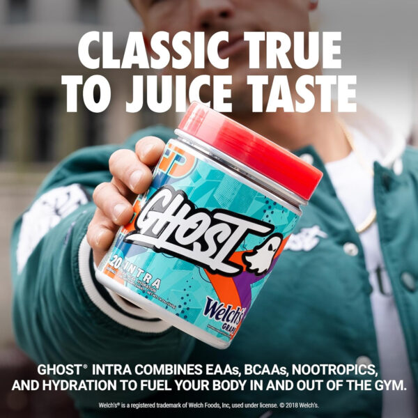 GHOST Intra Workout Powder, Orange Squeeze - BCAAs, & EAAs, Nootropics & Hydration - Essential & Branch Chain Amino Acids Supports Muscle Recovery & Focus - Pre, Intra & Post Workout Powders