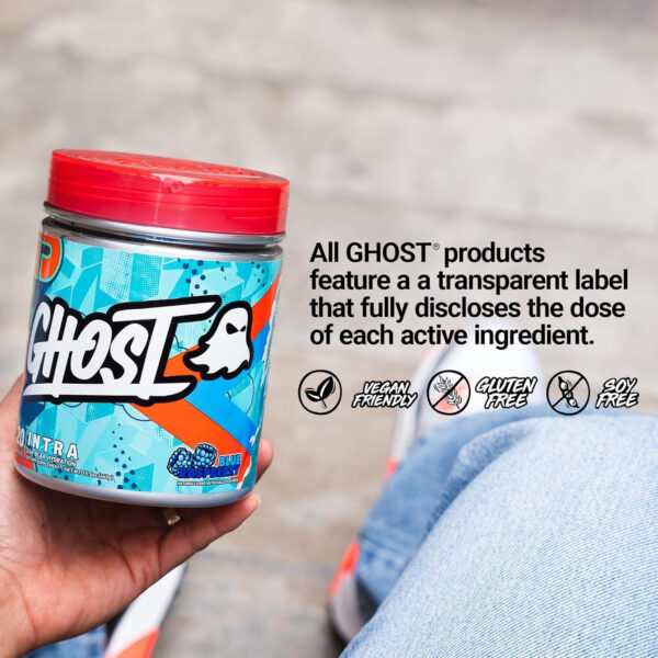 GHOST Intra Workout Powder, Orange Squeeze - BCAAs, & EAAs, Nootropics & Hydration - Essential & Branch Chain Amino Acids Supports Muscle Recovery & Focus - Pre, Intra & Post Workout Powders