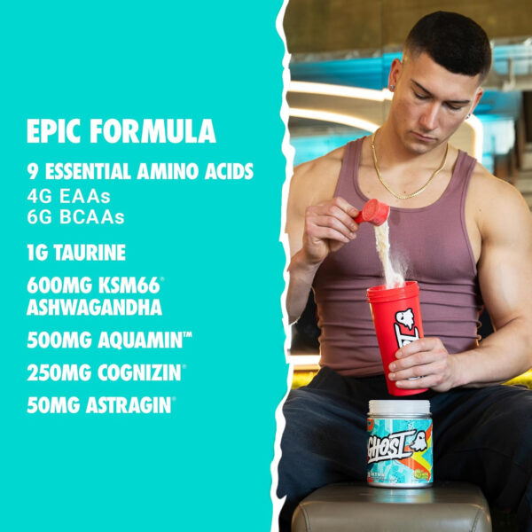 GHOST Intra Workout Powder, Orange Squeeze - BCAAs, & EAAs, Nootropics & Hydration - Essential & Branch Chain Amino Acids Supports Muscle Recovery & Focus - Pre, Intra & Post Workout Powders