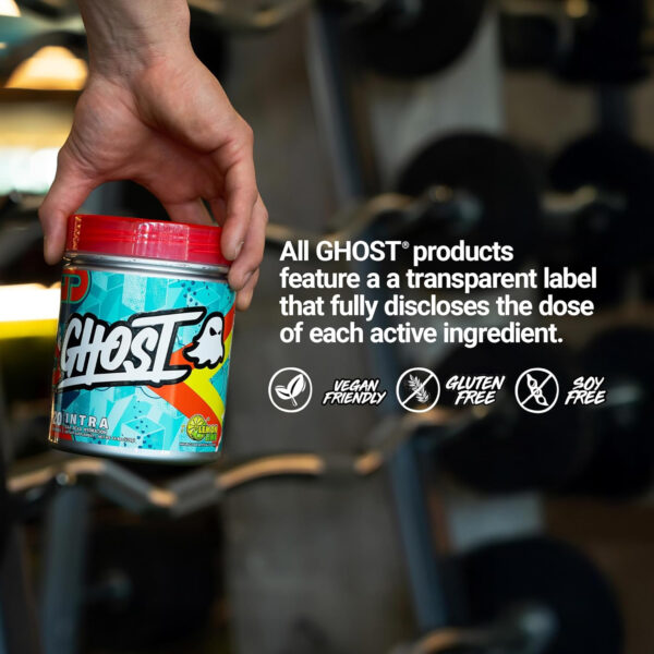 GHOST Intra Workout Powder, Orange Squeeze - BCAAs, & EAAs, Nootropics & Hydration - Essential & Branch Chain Amino Acids Supports Muscle Recovery & Focus - Pre, Intra & Post Workout Powders