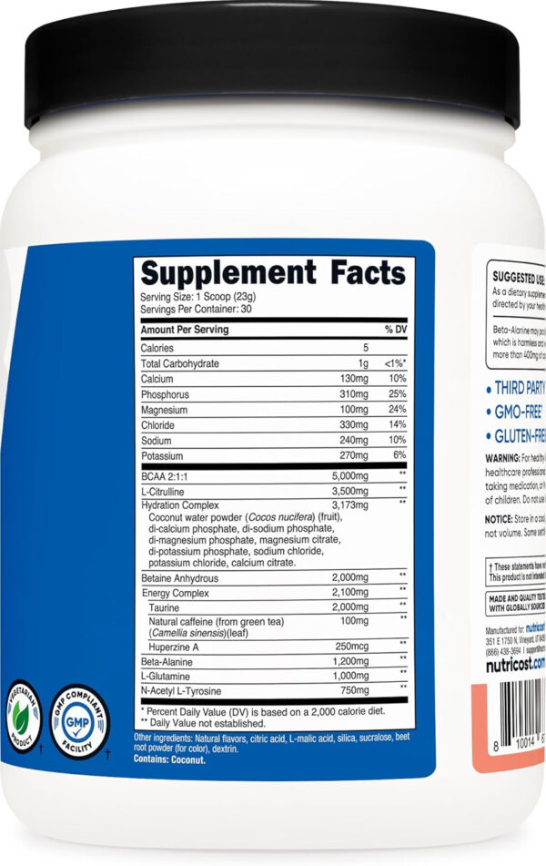 Nutricost Intra-Workout Powder, 30 Servings (Pink Lemonade) - Non-GMO, Gluten Free, Intraworkout Supplement