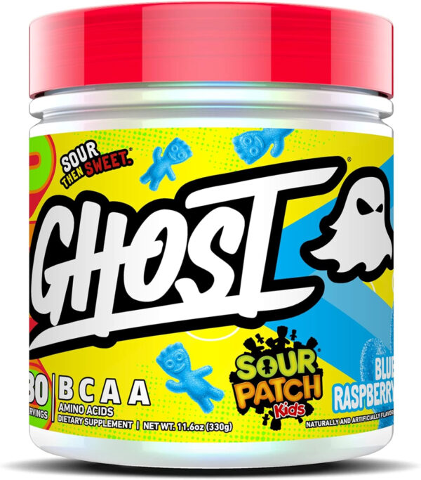 GHOST BCAA Powder Amino Acids Supplement, Kiwi Strawberry - 30 Servings - Sugar-Free Intra, Post & Pre Workout Amino Powder & Recovery Drink, 7G BCAA