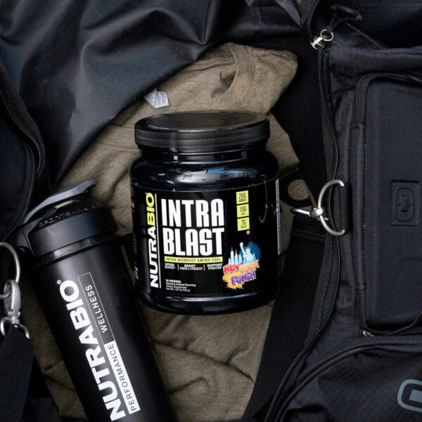 6895b19ee221849ab89ae62513a6d44c115d821b86f038c82fc51.jpg NutraBio Intra Blast Bcaa Powder Amino Acid Supplement, Electrolyte & Hydration Blend, Intra, Pre Workout & Muscle Recovery, 20g Eaa Amino Acids Powder, 5g Glutamine- Strawberry Lemon Bomb, 30 Serving