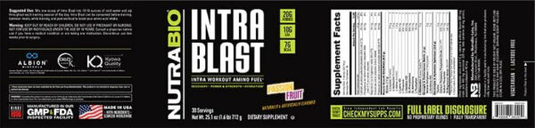6895b1a71de22d9ef1c010432c68d5ec1f231cf5487915110b349.jpg NutraBio Intra Blast Bcaa Powder Amino Acid Supplement, Electrolyte & Hydration Blend, Intra, Pre Workout & Muscle Recovery, 20g Eaa Amino Acids Powder, 5g Glutamine- Strawberry Lemon Bomb, 30 Serving