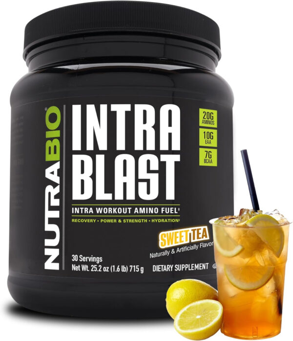 6895b1c2eab04abb1c97d55a87e5ee652362c5ef4f8377fbf760c.jpg NutraBio Intra Blast Bcaa Powder Amino Acid Supplement, Electrolyte & Hydration Blend, Intra, Pre Workout & Muscle Recovery, 20g Eaa Amino Acids Powder, 5g Glutamine- Strawberry Lemon Bomb, 30 Serving