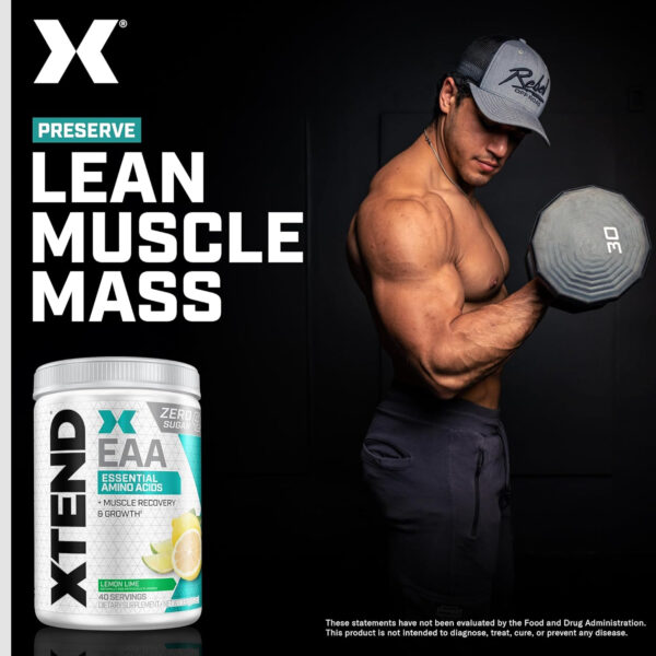 Scivation XTEND EAA + BCAA Powder | Muscle Recovery & Lean Muscle Growth | 9 Essential Amino Acids for Intra Workout or Post Workout Recovery | 10g EAAs Per 2 Servings | Mango 40 Servings