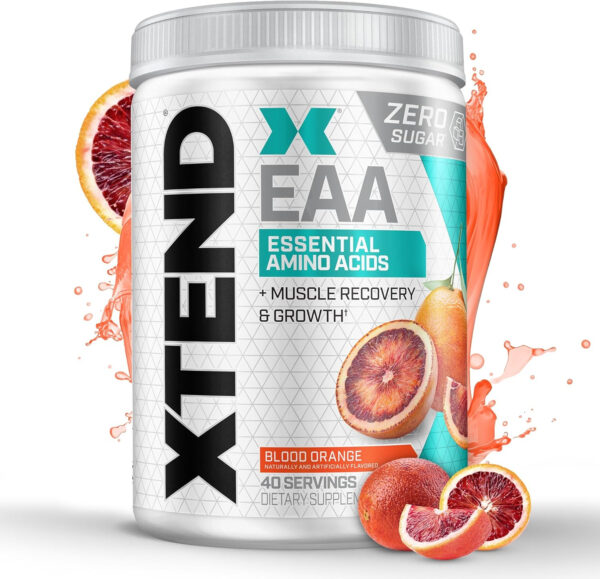 Scivation XTEND EAA + BCAA Powder | Muscle Recovery & Lean Muscle Growth | 9 Essential Amino Acids for Intra Workout or Post Workout Recovery | 10g EAAs Per 2 Servings | Mango 40 Servings