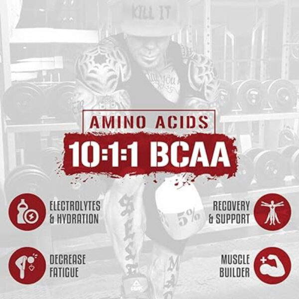 5% Nutrition Rich Piana AllDayYouMay BCAA Powder | Premium Intra & Post Workout Amino Acids, Hydration, Endurance, Muscle Recovery, Joint & Liver Support | 16.3 oz, 30 Servings (Southern Sweet Tea)