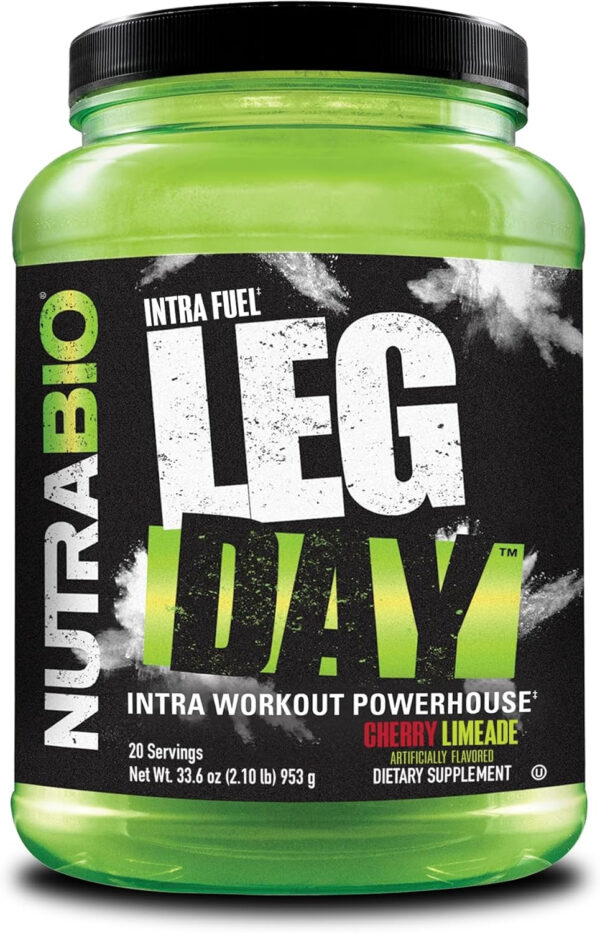 NutraBio Leg Day Intra Workout Powder – Advanced Carb Supplement with Cluster Dextrin & Electrolytes – Carb Powder with EAAs/BCAAs – Cyclic Dextrin for Performance – Grape Berry, 20 Servings