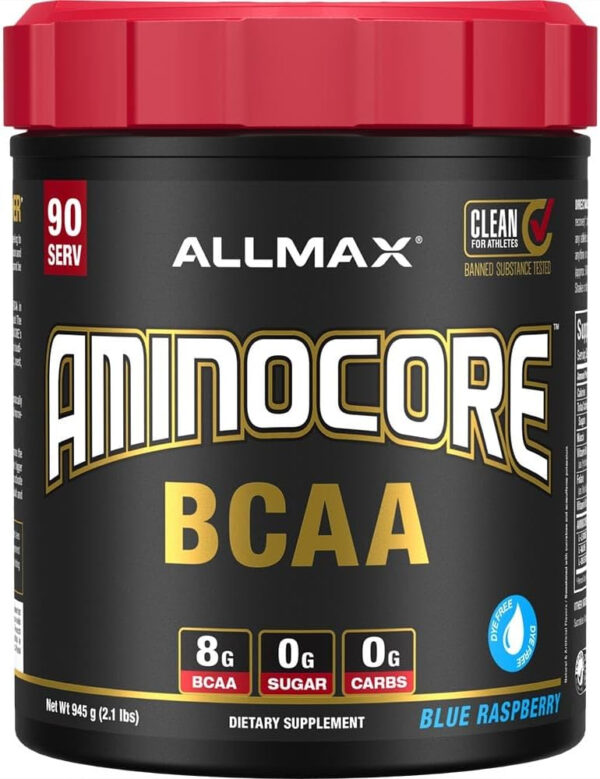 ALLMAX Nutrition AMINOCORE BCAA Powder, 8.18 Grams of Amino Acids, Intra and Post Workout Recovery Drink, Gluten Free, Pineapple Mango, 315 g