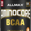 ALLMAX Nutrition AMINOCORE BCAA Powder, 8.18 Grams of Amino Acids, Intra and Post Workout Recovery Drink, Gluten Free, Pineapple Mango, 315 g