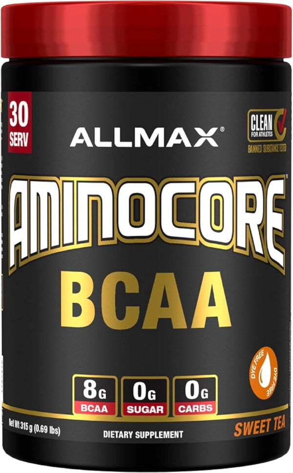 ALLMAX Nutrition AMINOCORE BCAA Powder, 8.18 Grams of Amino Acids, Intra and Post Workout Recovery Drink, Gluten Free, Pineapple Mango, 315 g